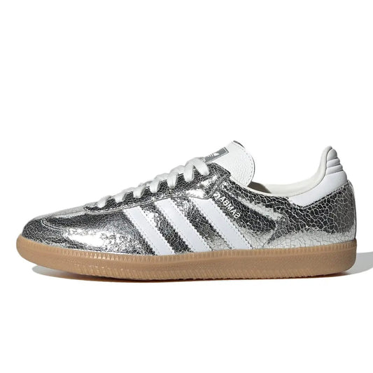 Samba OG Silver Metallic Cracked Leather